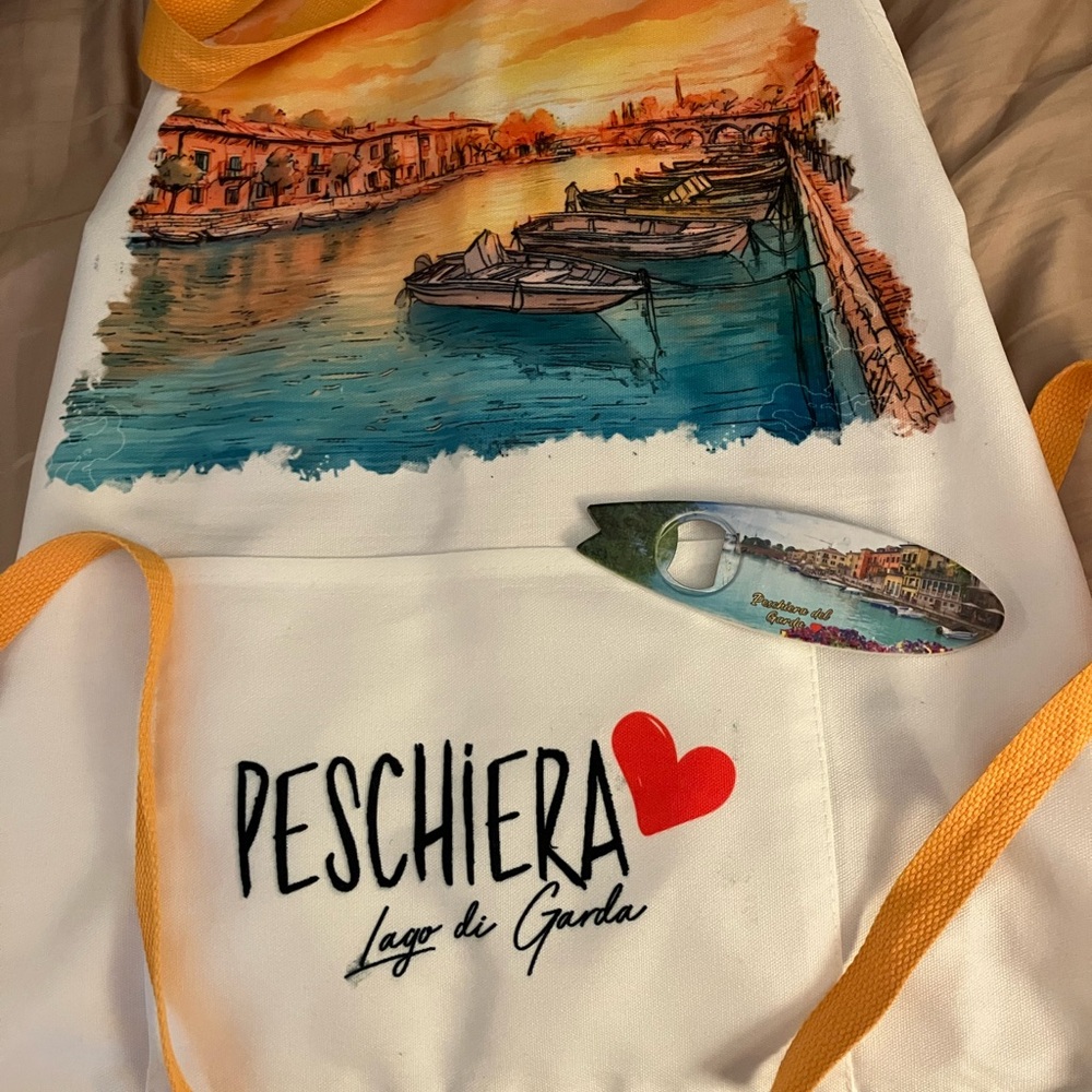 Peschiera Lago di Garda Apron with Scenic Print & Bottle Opener/Magnet